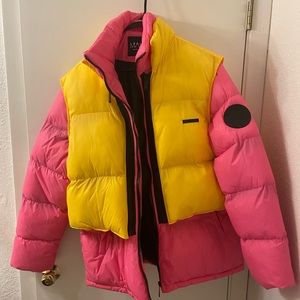 boohoo puffer jacket with detachable vest